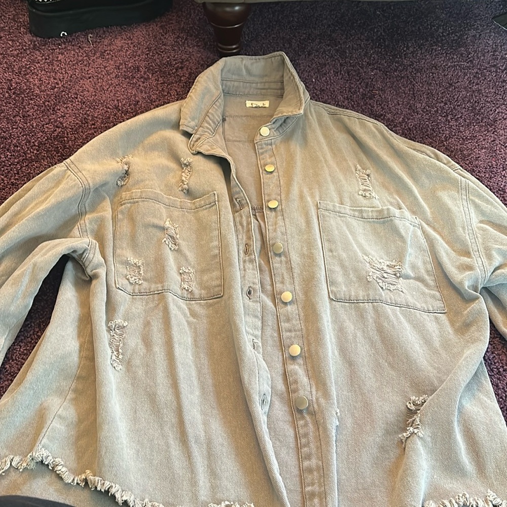 Pol denim Shacket